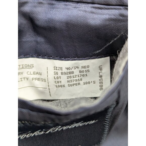 NWT VTG Brooks Brothers Blazer Mens 40R 100% Wool 3 Button USA Made Pinstripe - Picture 13 of 13